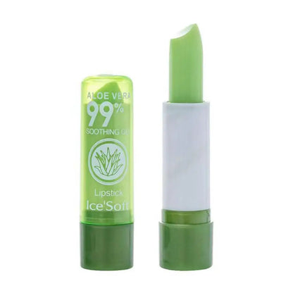 Bálsamo labial hidratante, bálsamo labial Natural de Aloe Vera, lápiz labial de Color que cambia con la temperatura, larga duración