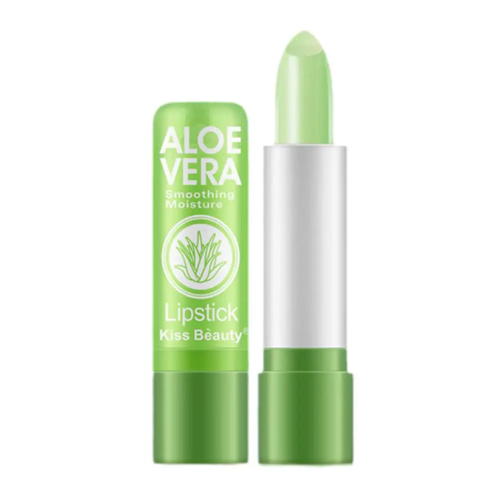 Bálsamo labial hidratante, bálsamo labial Natural de Aloe Vera, lápiz labial de Color que cambia con la temperatura, larga duración